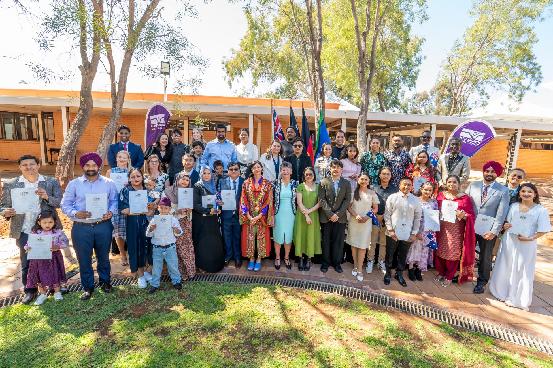 Group photo from the 26 Jan Citizenship Ceremony
