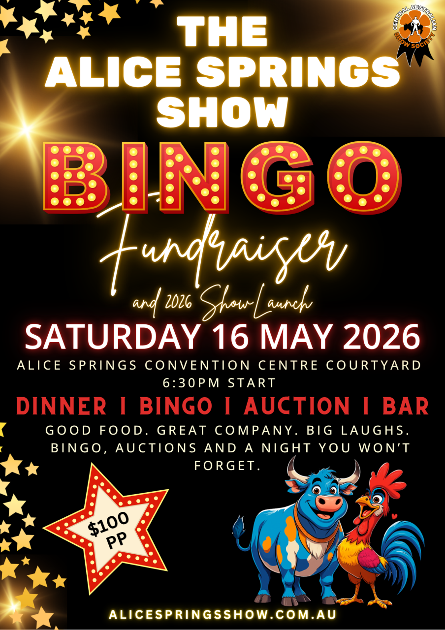 2026 Alice Springs Show Launch Bingo Fundraiser