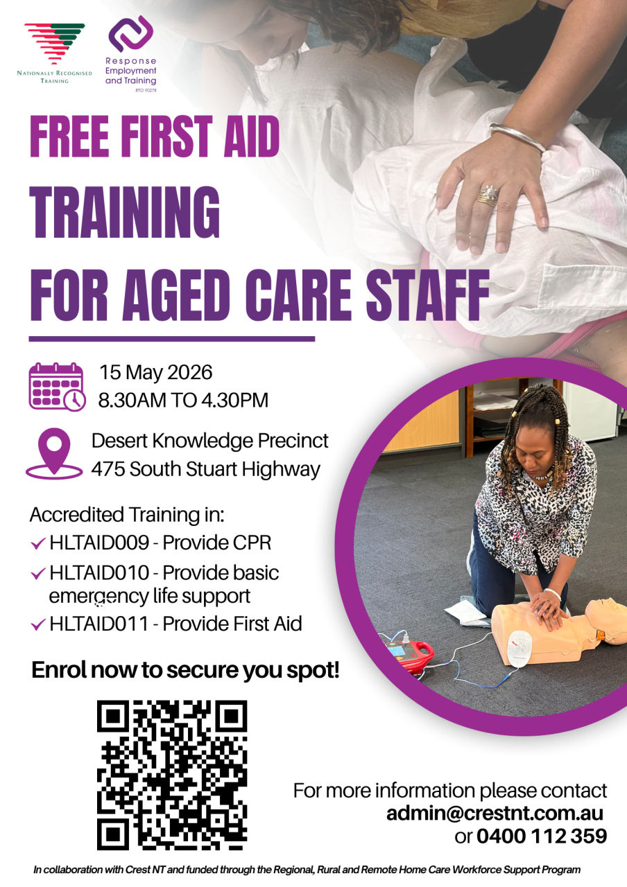 FREE First Aid and CPR for Aged Care Workers