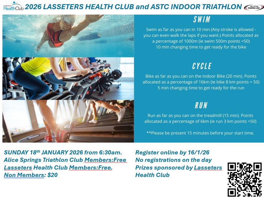 2026 LASSETERS HEALTH CLUB and ALICE SPRINGS TRIATHLON CLUB INDOOR